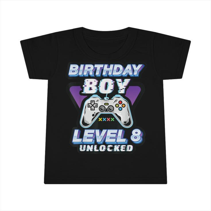 Level 8 Unlocked 2014 Bday Video Game 8Th Birthday Boy Gamer  Infant Tshirt