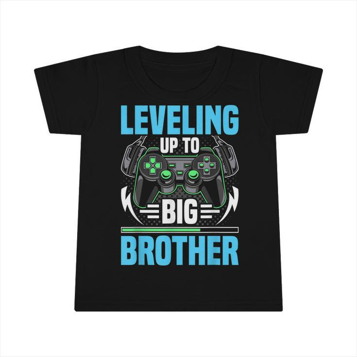 Leveling Up To Big Brother Video Gamer Gaming  Infant Tshirt