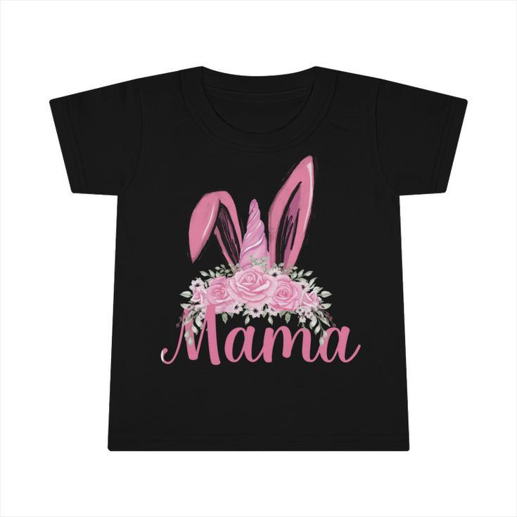 Mama Floral Leopard Bunny Easter Happy Easter Mothers Day Infant Tshirt