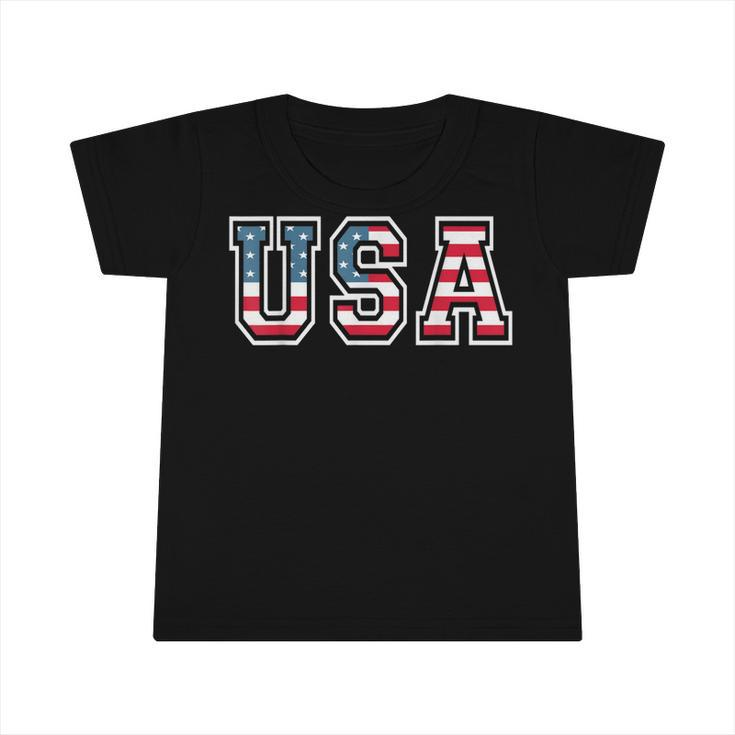 Usa Us Flag Patriotic 4Th Of July America  V2 Infant Tshirt