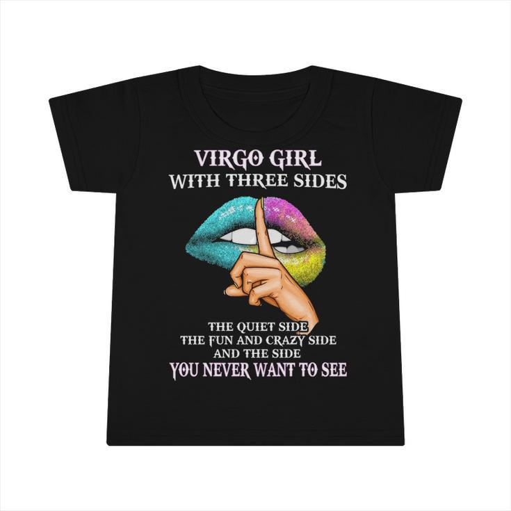 Virgo Girl With Three Sides   Virgo Girl Birthday Infant Tshirt