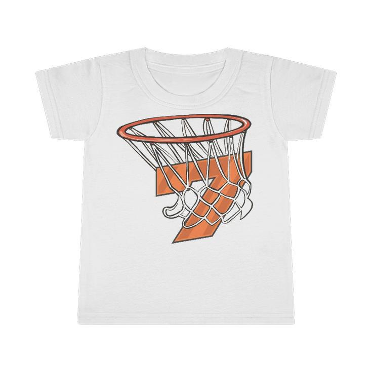 7Th Birthday Basketball 7 Years Old Kid For Birthday Party Infant Tshirt