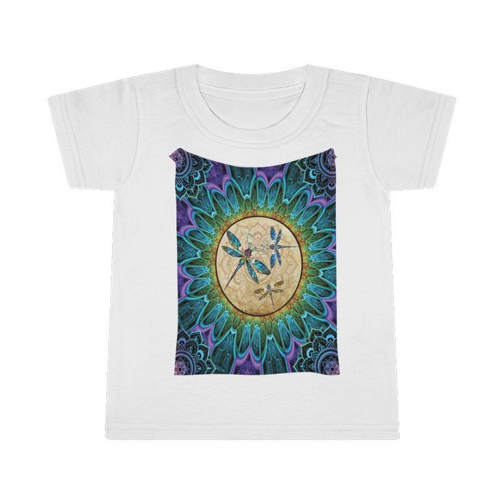 Dragonfly With Sunflowerfull Color Infant Tshirt