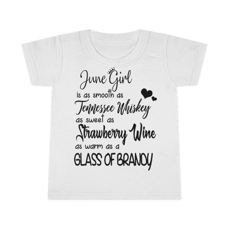 June Girl Is As Sweet As Strawberry Infant Tshirt