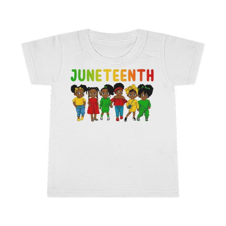 Juneteenth Celebrating 1865 Ancestors Cute Black Girls Kids Infant Tshirt