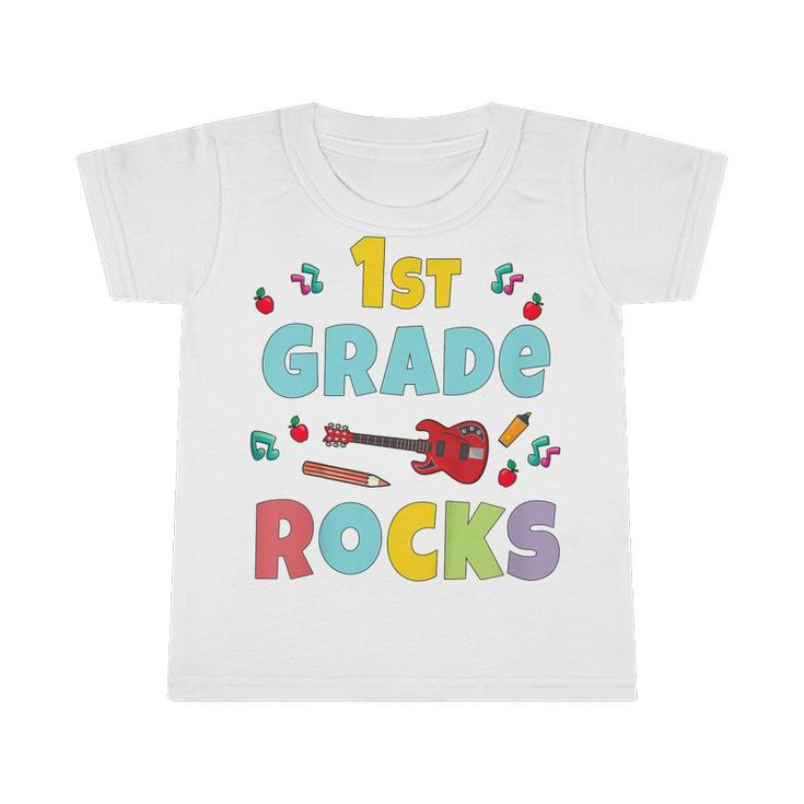 Kids 1St Grade Rocks 1St Day Of School Back To School Guitar Cute  Infant Tshirt