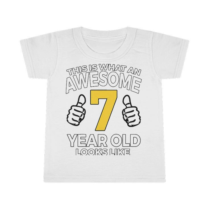 Kids 7Th Birthday Gift For Awesome 7 Years Old Boys Infant Tshirt
