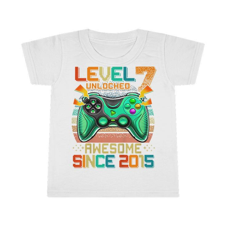 Kids Level 7 Unlocked Awesome 2015 Video Game 7Th Birthday Boy  Infant Tshirt