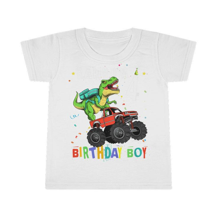 Kids Rawr Im4 4Th Birthday T Rex Dinosaur Party For Boys  Infant Tshirt