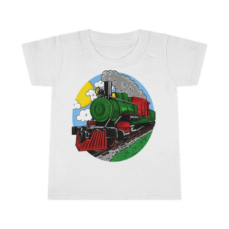 Kids Steam Locomotive Gift For Boys Or Girls Railroad Train Infant Tshirt