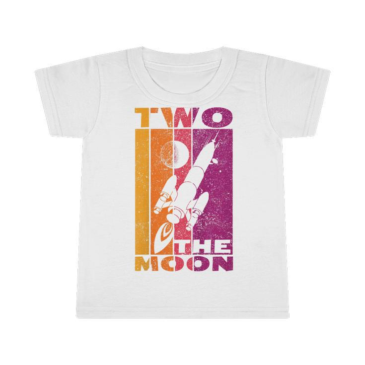 Kids Vintage Two The Moon 2 Year Old 2Nd Birthday Boys Girls  Infant Tshirt
