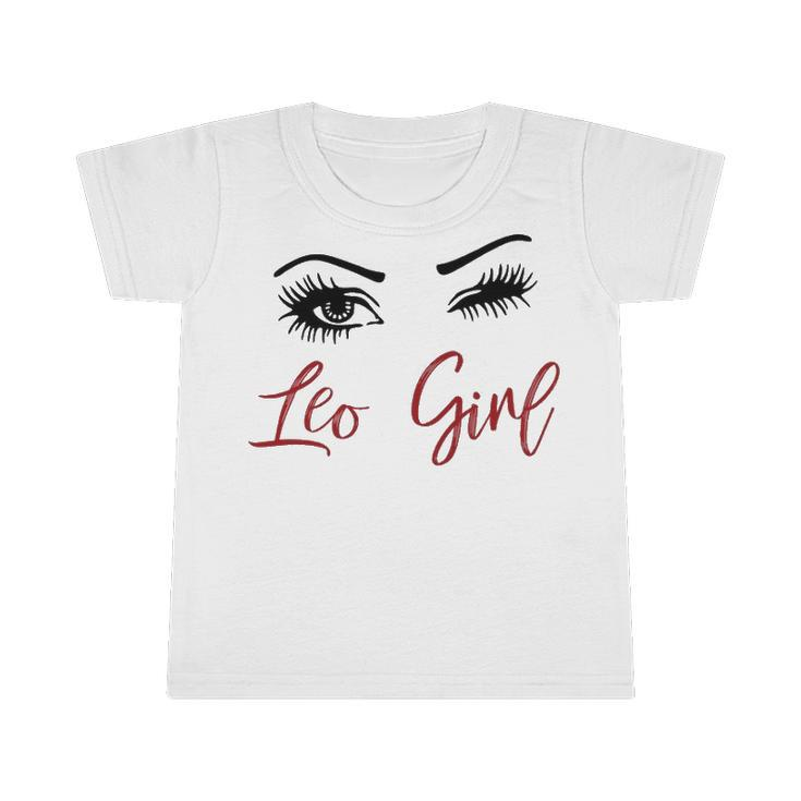 Leo Girl Gift   Leo Girl Wink Eyes Infant Tshirt