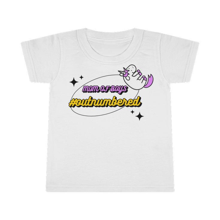 Mum Of Boys Outnumbered Unicorn Mothers Day Infant Tshirt