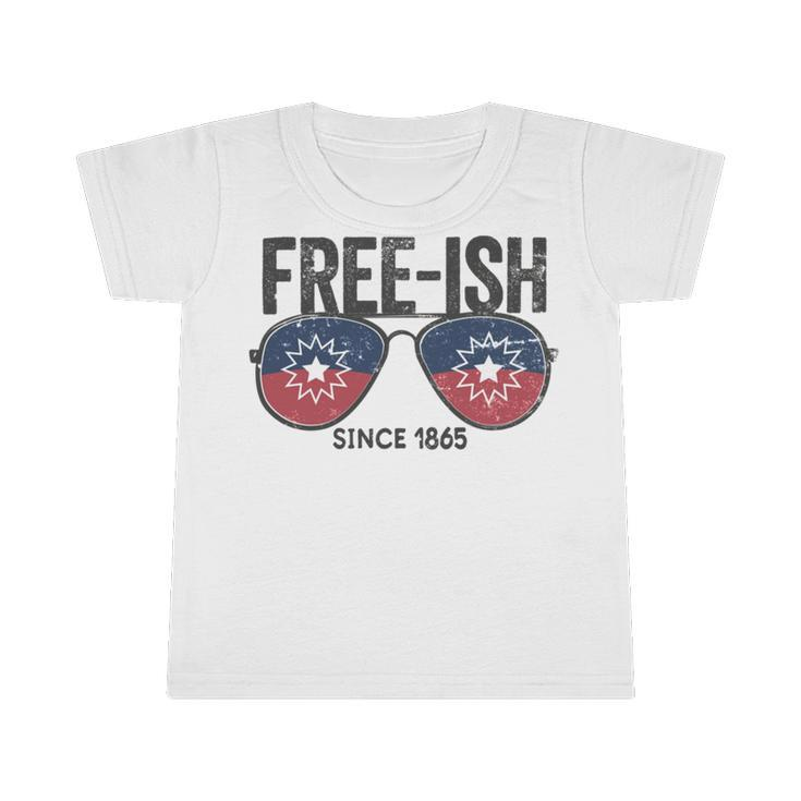 Premium Free-Ish Juneteenth Celebrate Black Freedom Free-Ish 1865 Messy Bun Afro Mom   Infant Tshirt