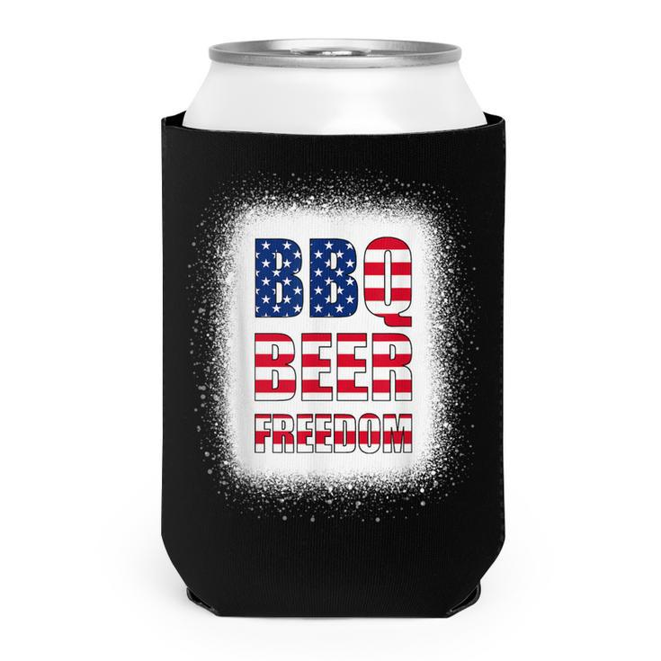 Bbq Beer Freedom America Usa Party 4Th Of July Summer  Can Cooler