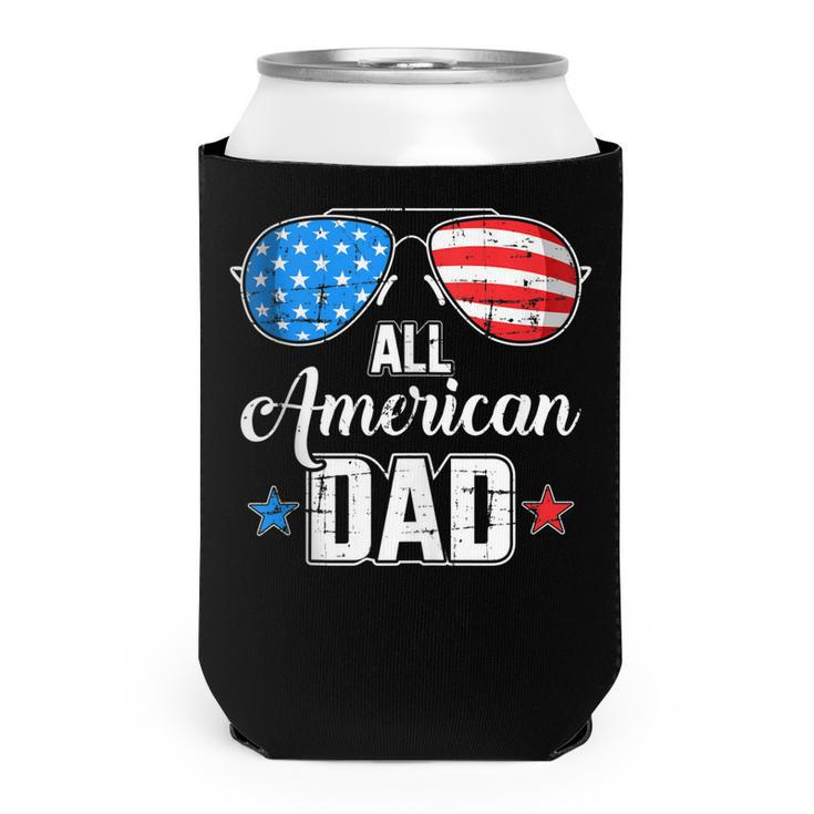 Mens All American Dad Us Flag Sunglasses For Matching 4Th Of July  Can Cooler