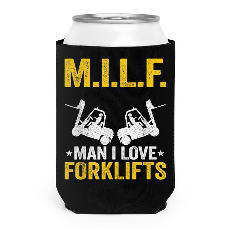 MILF Man I Love Forklifts Jokes Funny Forklift Driver  Can Cooler