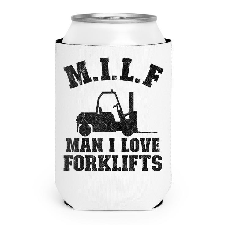 MILF Man I Love Forklifts Jokes Funny Forklift Driver  Can Cooler