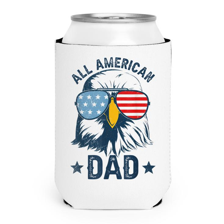 Retro All American Dad 4Th Of July  Daddy Eagle Usa  Can Cooler