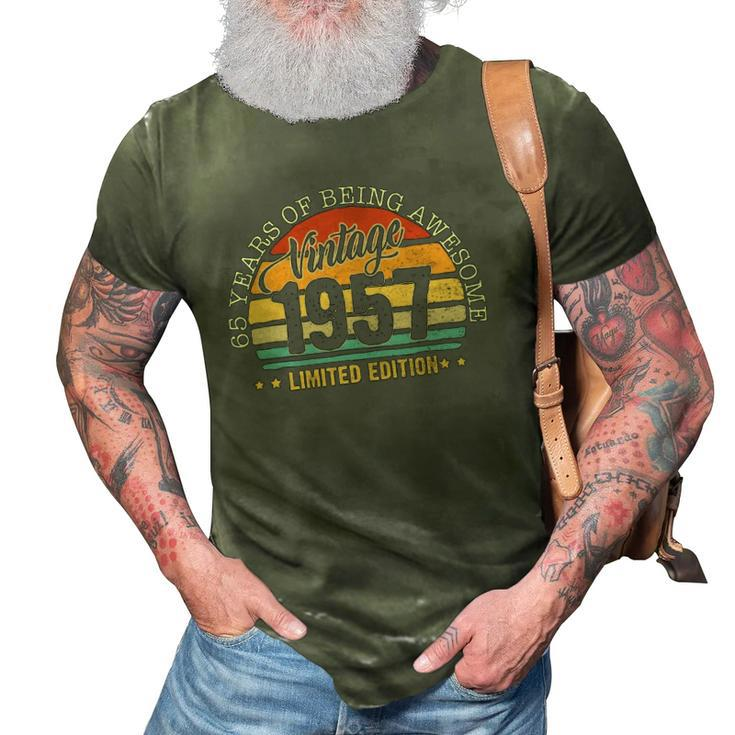 65 Years Old Gift Vintage 1957 Limited Edition 65Th Birthday 3D Print Casual Tshirt