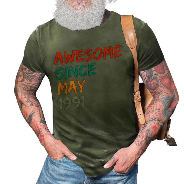 Awesome Since May 1991 3D Print Casual Tshirt