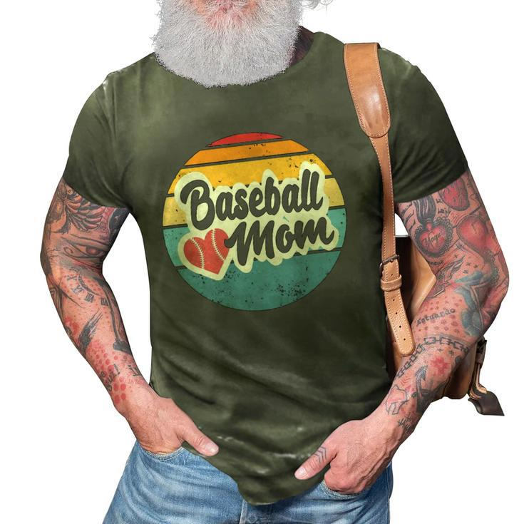 Baseball Mom Vintage Retro - Gift For Mother 3D Print Casual Tshirt
