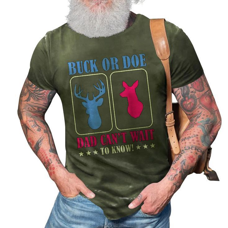 Buck Or Doe Gender Reveal Party 3D Print Casual Tshirt