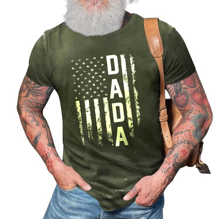 Dada Gift America Flag Gift For Men Fathers Day 3D Print Casual Tshirt