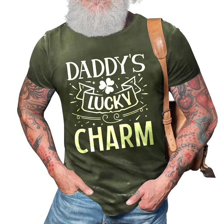 Daddys Lucky Charm St Patricks Day With Lucky Shamrock 3D Print Casual Tshirt