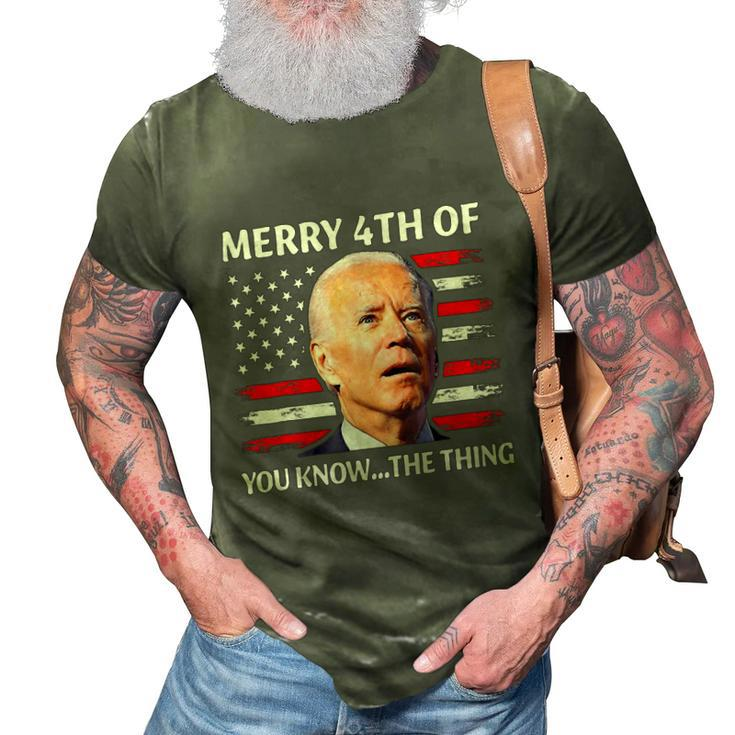 Funny Biden Independence Day Merry Happy 4Th Of July 3D Print Casual Tshirt