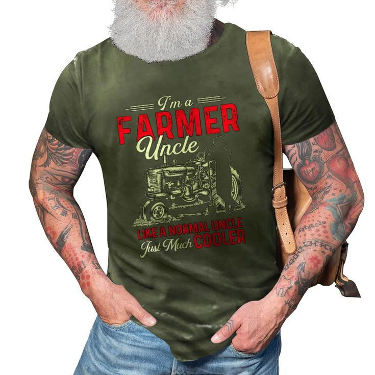 Funny Farmer Men Tractor Lover Rancher Farmer Uncle 3D Print Casual Tshirt