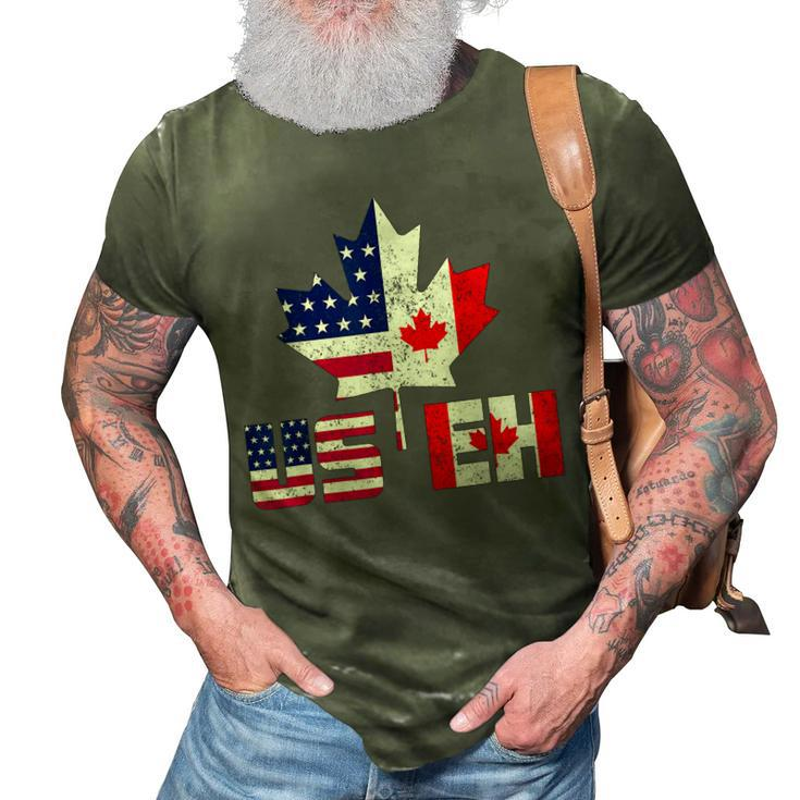 Happy Canada Day Usa Pride Us Flag Day Useh Canadian 3D Print Casual Tshirt