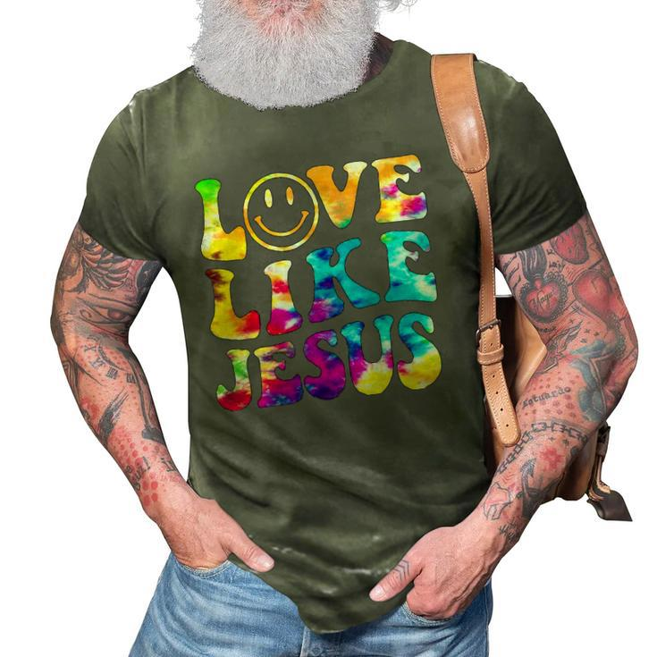Love Like Jesus Tie Dye Faith Christian Jesus Men Women Kid 3D Print Casual Tshirt
