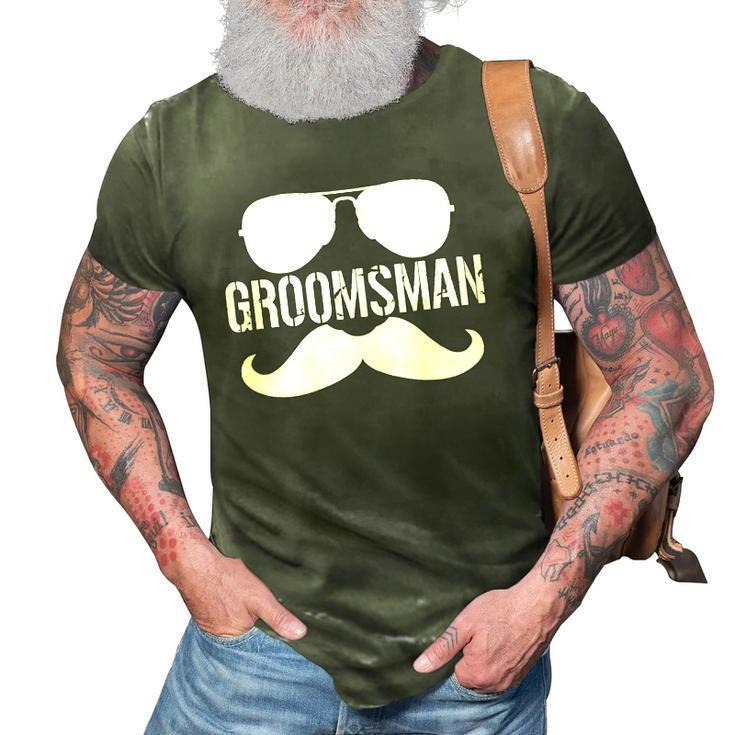 Mens Groomsman Bachelor Party Wedding Men Funny Matching Group 3D Print Casual Tshirt