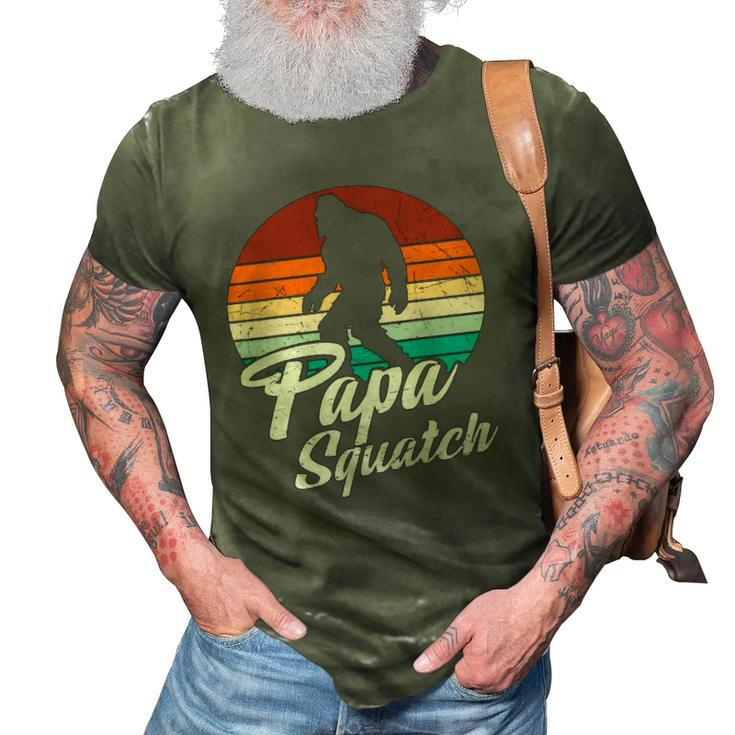 Retro Papa Squatch Yeti Vintage 3D Print Casual Tshirt