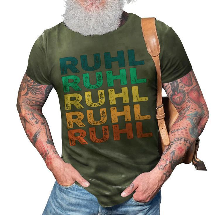 Ruhl Name Shirt Ruhl Family Name 3D Print Casual Tshirt