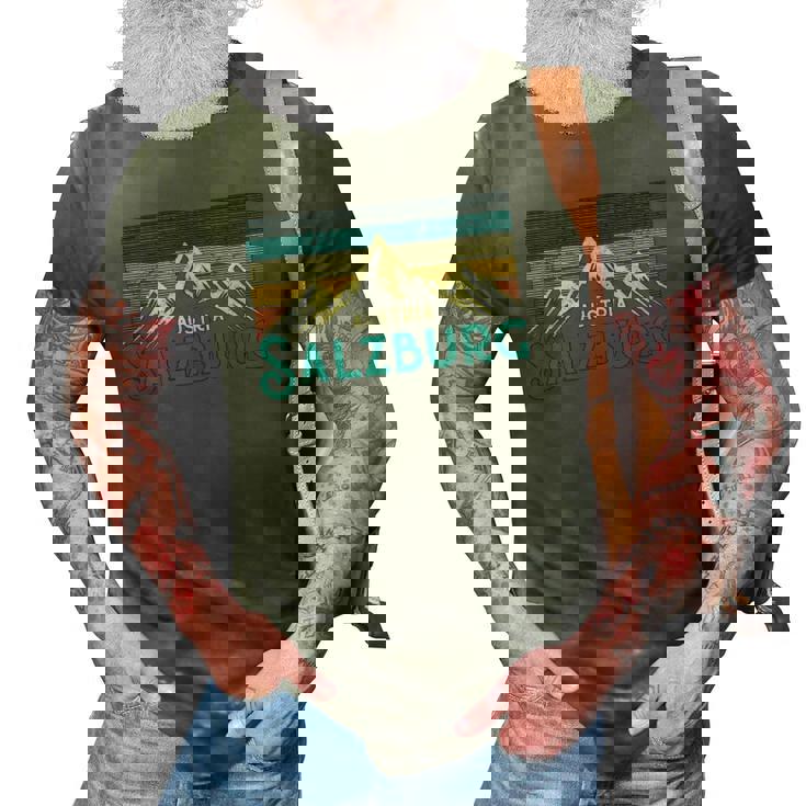 Salzburg Austria Vintage Mountains Souvenir Gift 3D Print Casual Tshirt Salzburg Austria Vintage Mountains Souvenir Gift 3D Print Casual Tshirt