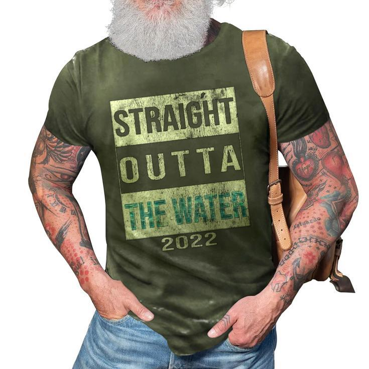 Straight Outta The Water Cool Christian Baptism 2022 Vintage 3D Print Casual Tshirt