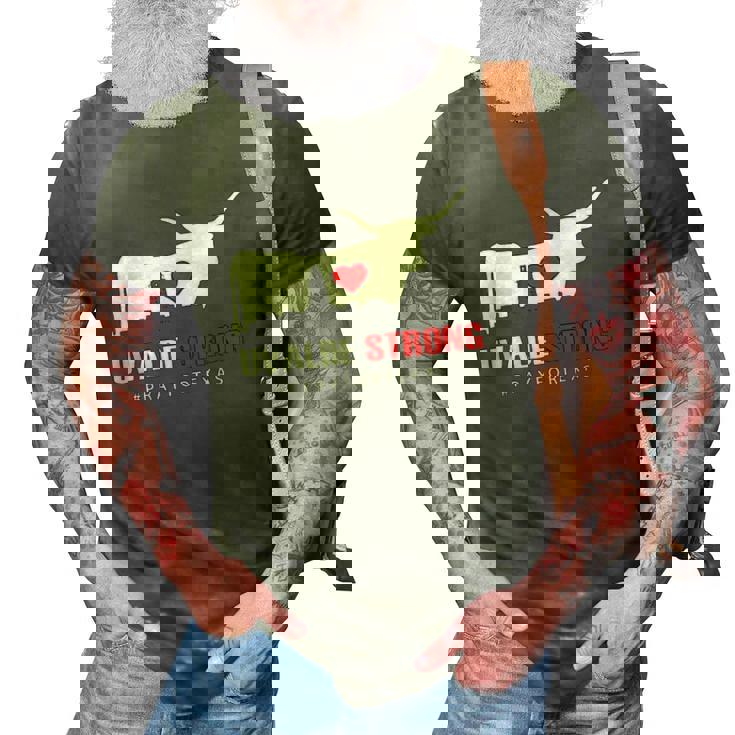 Uvalde Strong Pray For Texas Anti Gun Pray For Texas 3D Print Casual Tshirt