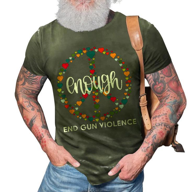 Wear Orange Peace Sign Enough End Gun Violence V2 3D Print Casual Tshirt