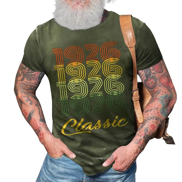 1926 Classic Birthday 3D Print Casual Tshirt