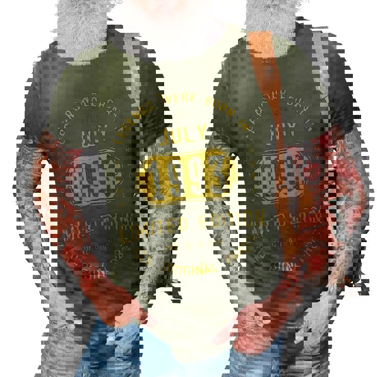 1993 July Birthday Gift   1993 July Limited Edition 3D Print Casual Tshirt