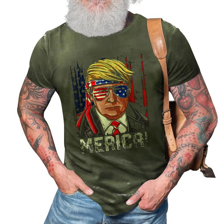 2024 Trump 4Th Of July S Merica 3D Print Casual Tshirt