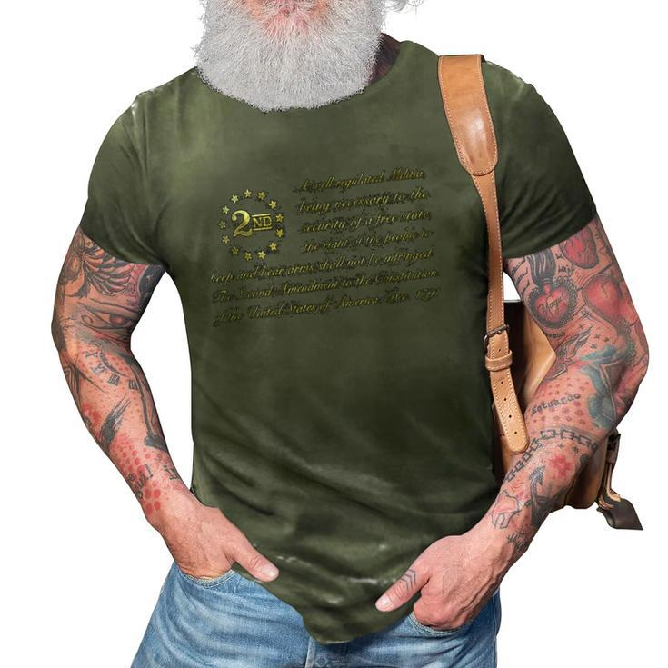 2Nd Amendment Pro Gun Constitution 3D Print Casual Tshirt