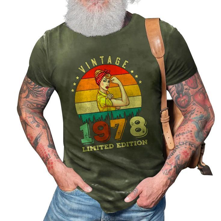 44Th Birthday 1978 Limited Edition Vintage 44 Years Old Women 3D Print Casual Tshirt