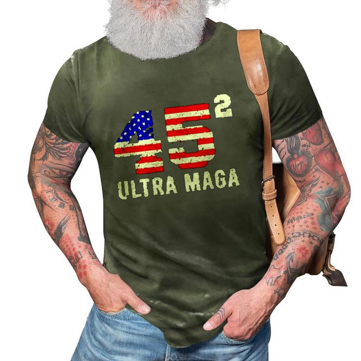 45 Squared Trump Ultra Maga 3D Print Casual Tshirt