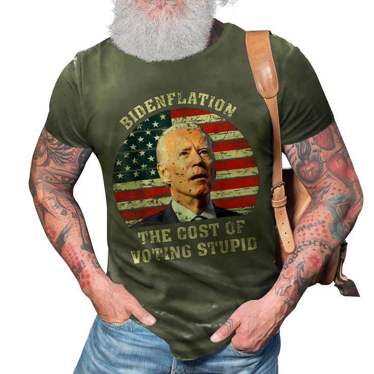 4Th Of July Bidenflation The Cost Of Voting Stupid Biden  3D Print Casual Tshirt