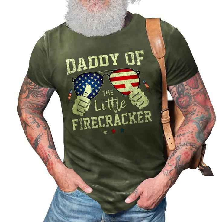 4Th Of July Fireworks Funny Daddy Of The Little Firecracker  3D Print Casual Tshirt