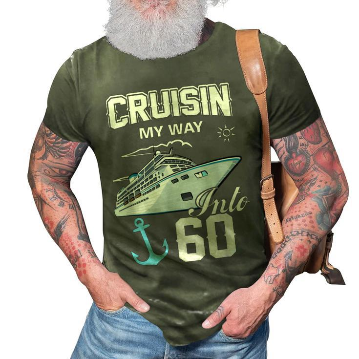 60Th Birthday Cruisin My Way Into 60 Birthday Was Born 1962  3D Print Casual Tshirt