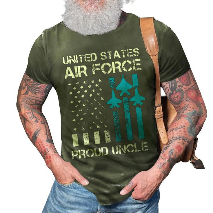Air Force Us Veteran | Proud Air Force Uncle 4Th Of July  3D Print Casual Tshirt